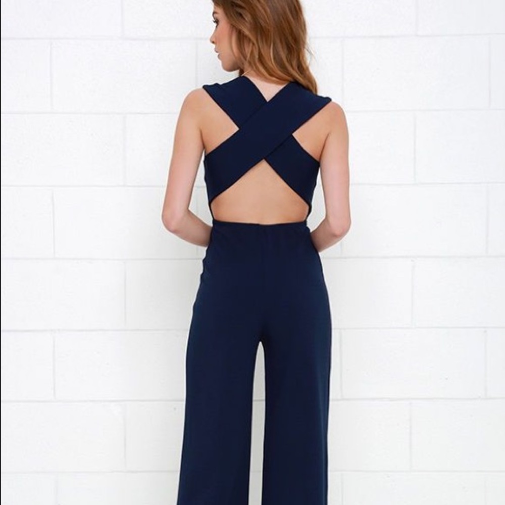 Lulus Thinking Out Loud backless jumpsuit